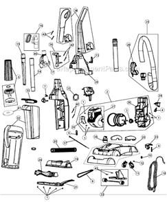 Part Location Diagram of RO-JK0055 Dirt Devil BRUSHROLL, 14 3/8